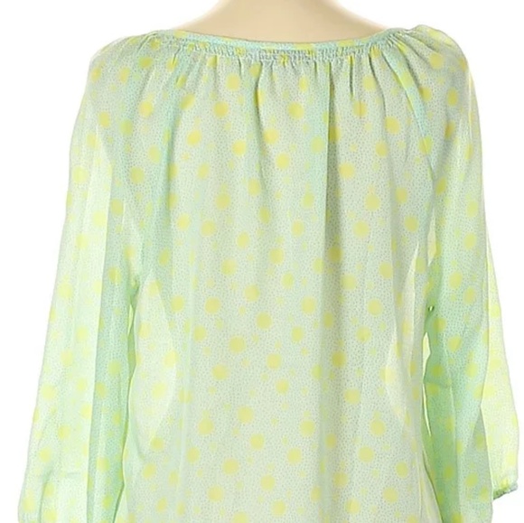 • {LOFT} Green 3/4 Sleeve Top - Picture 4 of 8